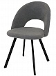 стул Капри 4 нога черная  1Q3015 (Т180 светло-серый)